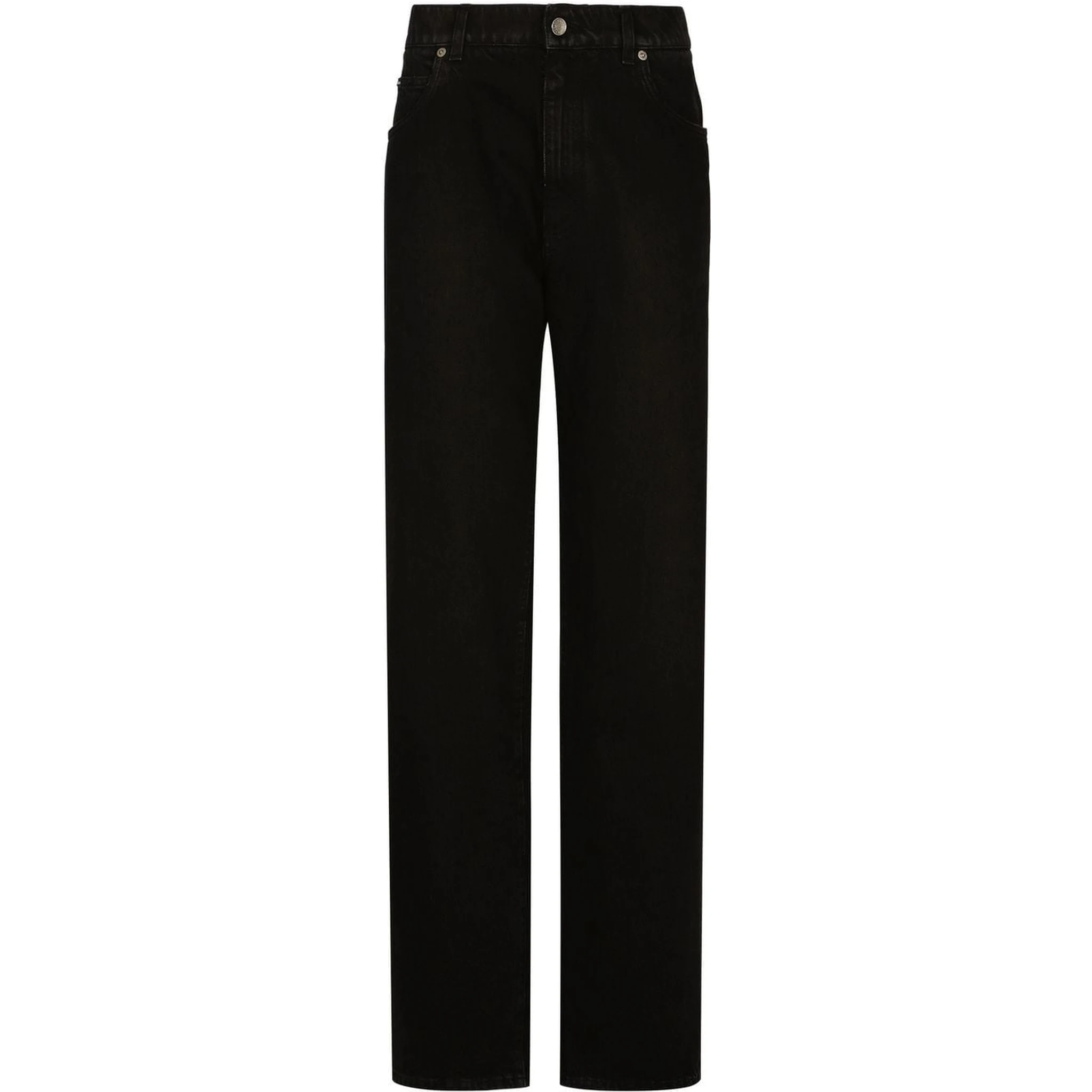 Flared deep blue denim jeans