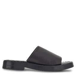 Leather Sandals With Embossed Logo On The Side In Black