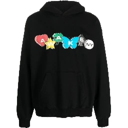 graphic logo-print hoodie