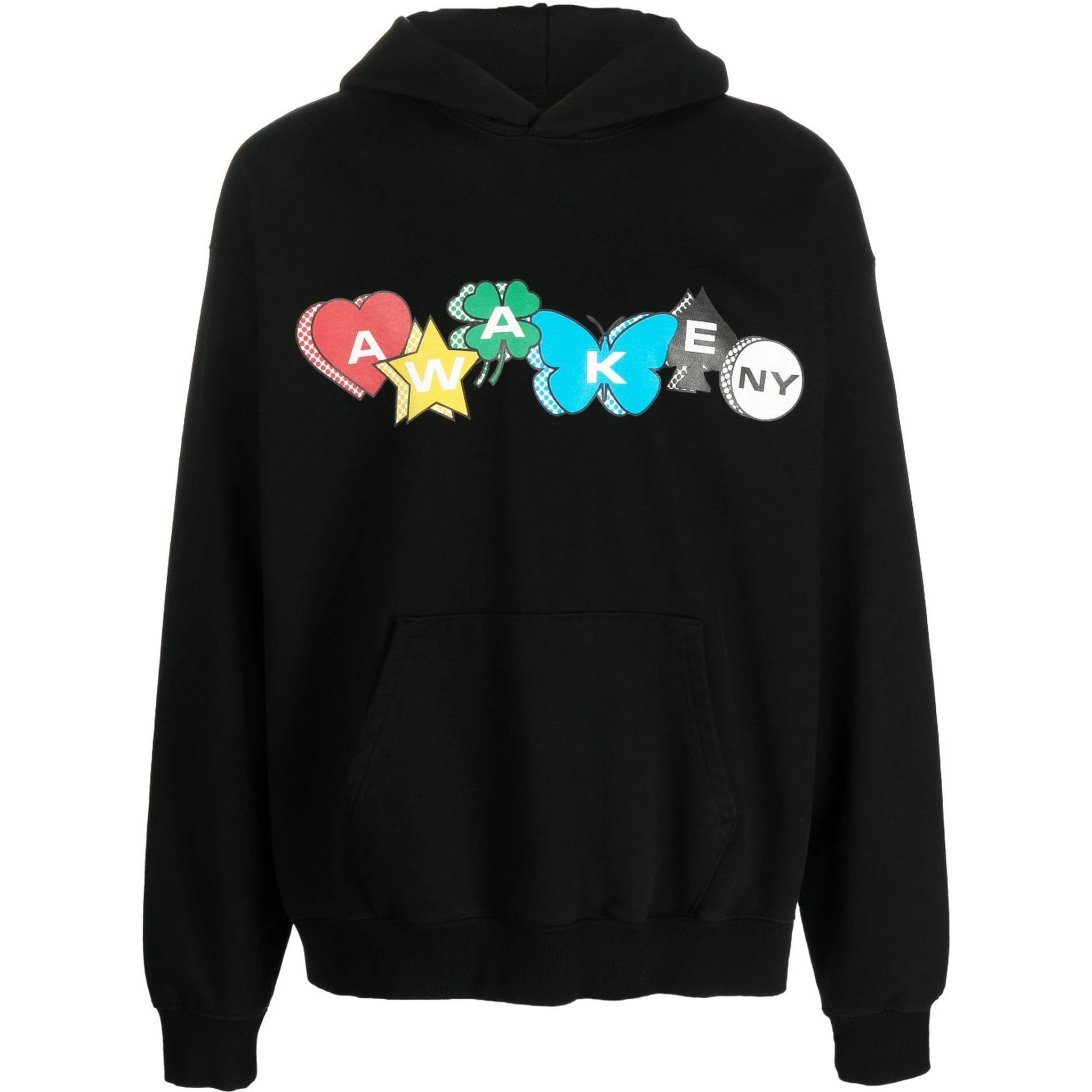 graphic logo-print hoodie