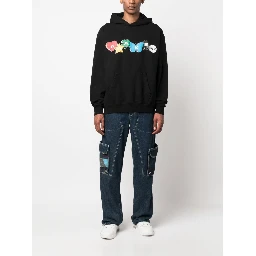 graphic logo-print hoodie