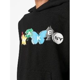 graphic logo-print hoodie
