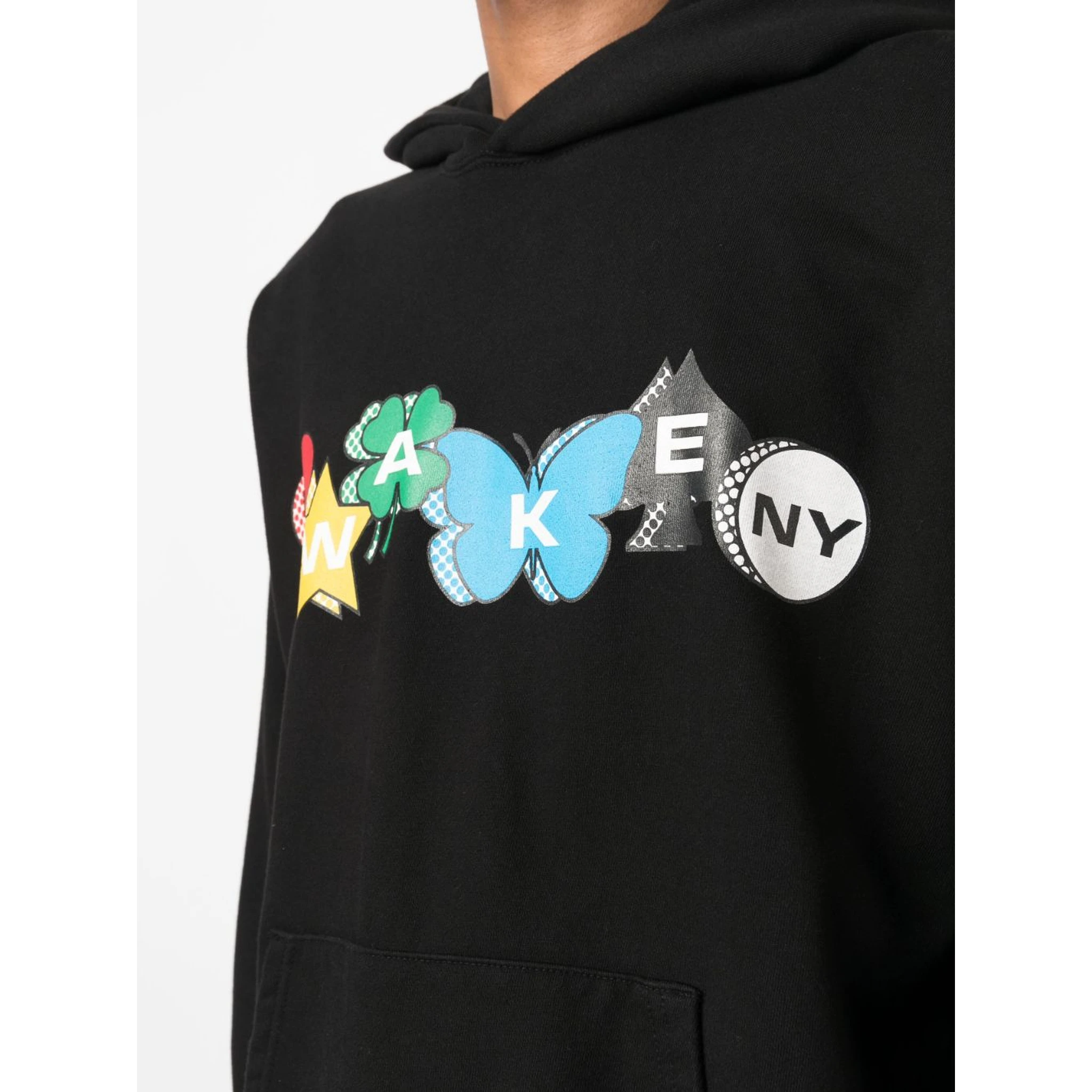 graphic logo-print hoodie