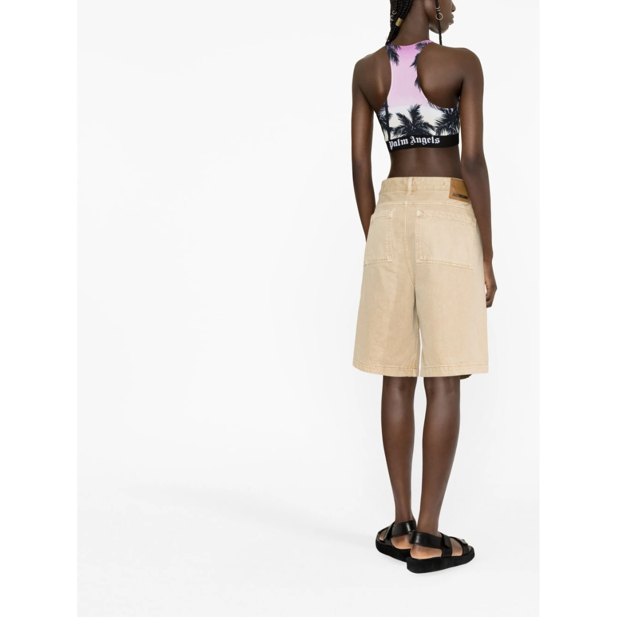 'pink Sunset Logo' Sporty Top' In Multi