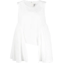Comme Des Garçons Asymmetric Tank Top In White
