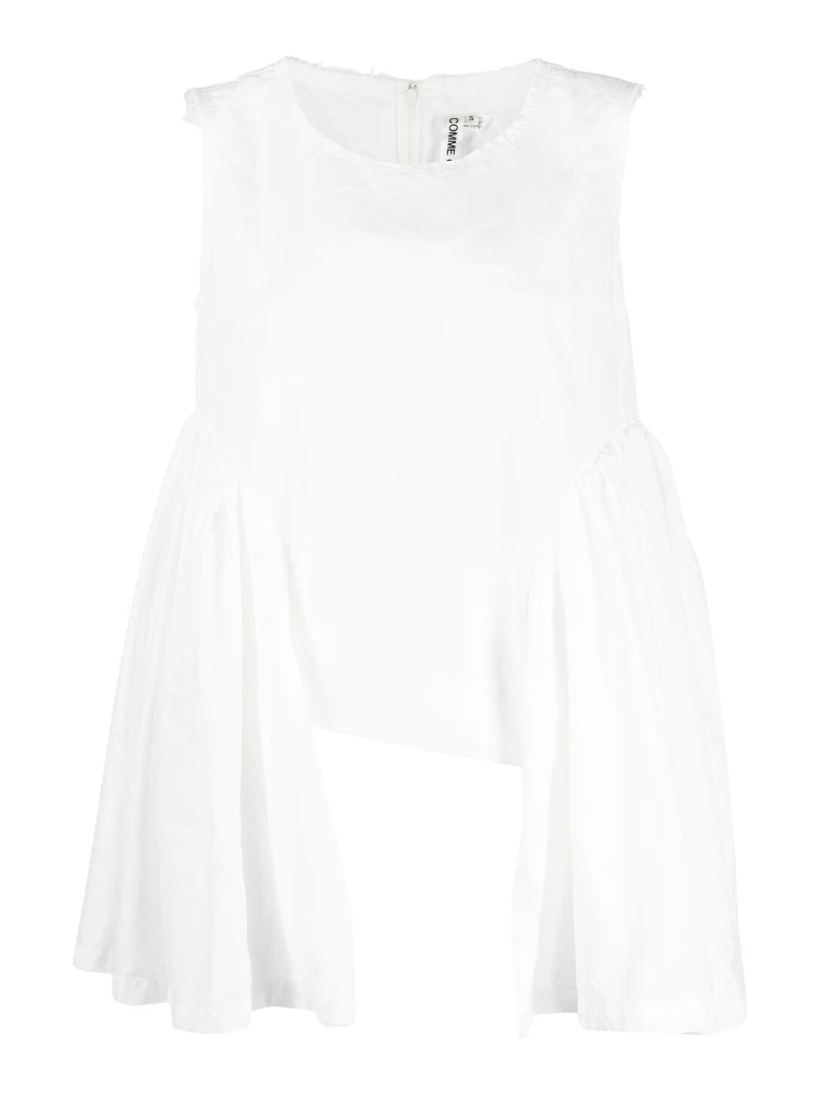 Comme Des Garçons Asymmetric Tank Top In White