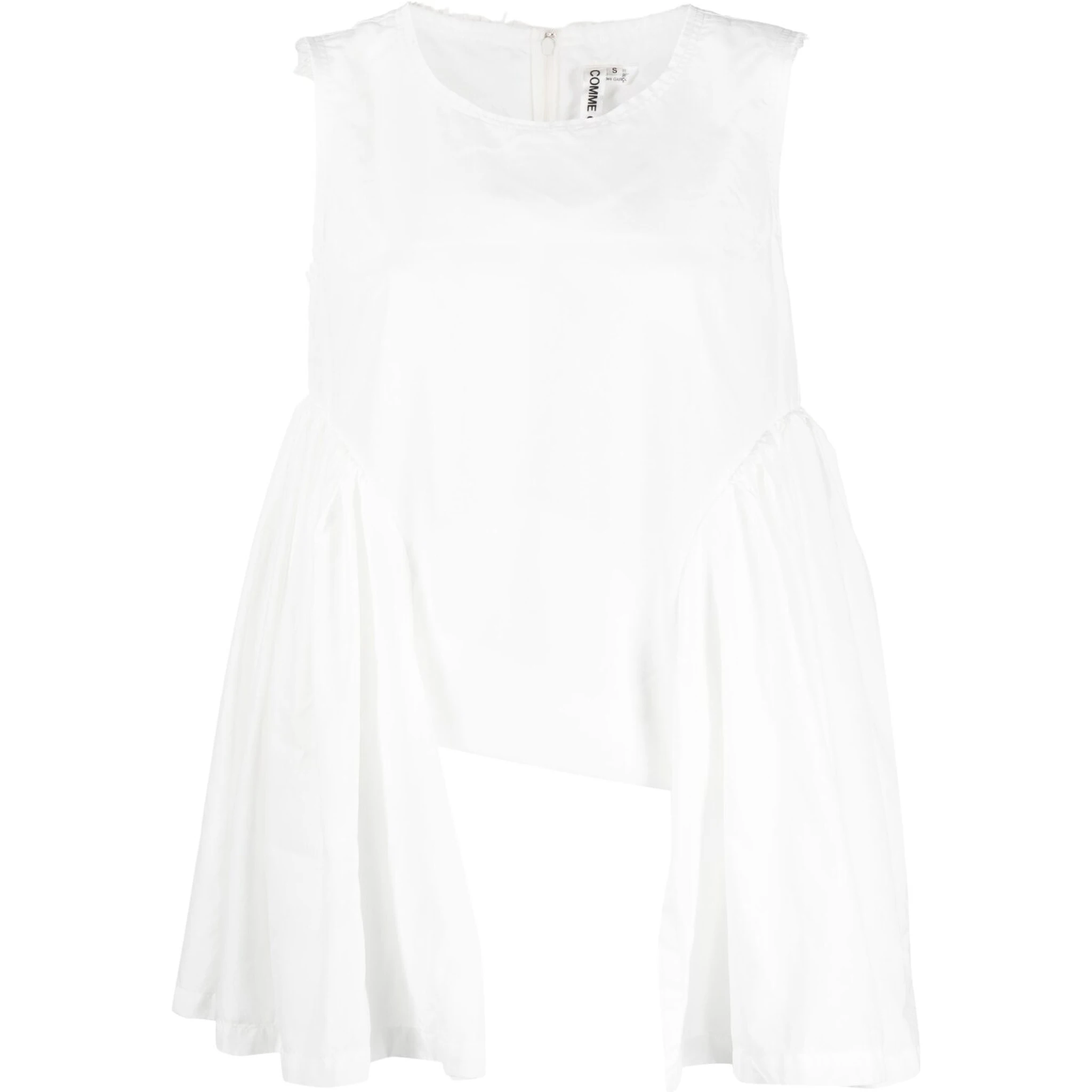 Comme Des Garçons Asymmetric Tank Top In White