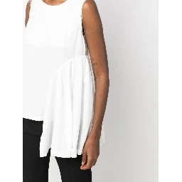 Comme Des Garçons Asymmetric Tank Top In White