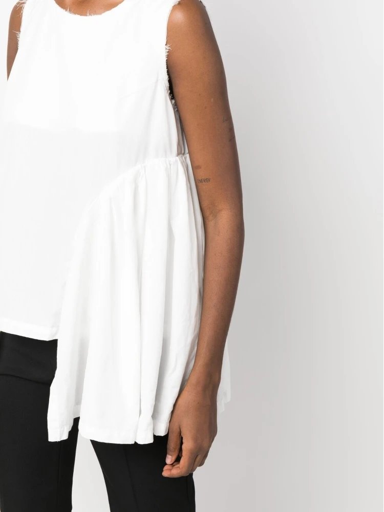 Comme Des Garçons Asymmetric Tank Top In White alternative