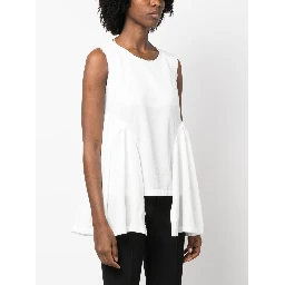 Comme Des Garçons Asymmetric Tank Top In White