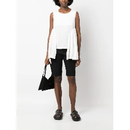 Comme Des Garçons Asymmetric Tank Top In White