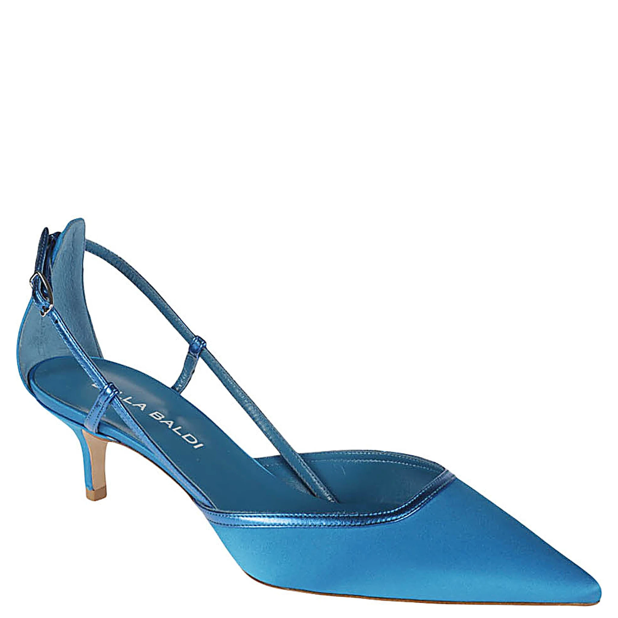 Blue Leather Pump