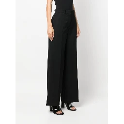 Wide Leg High Waist Trousers With Front Pleats