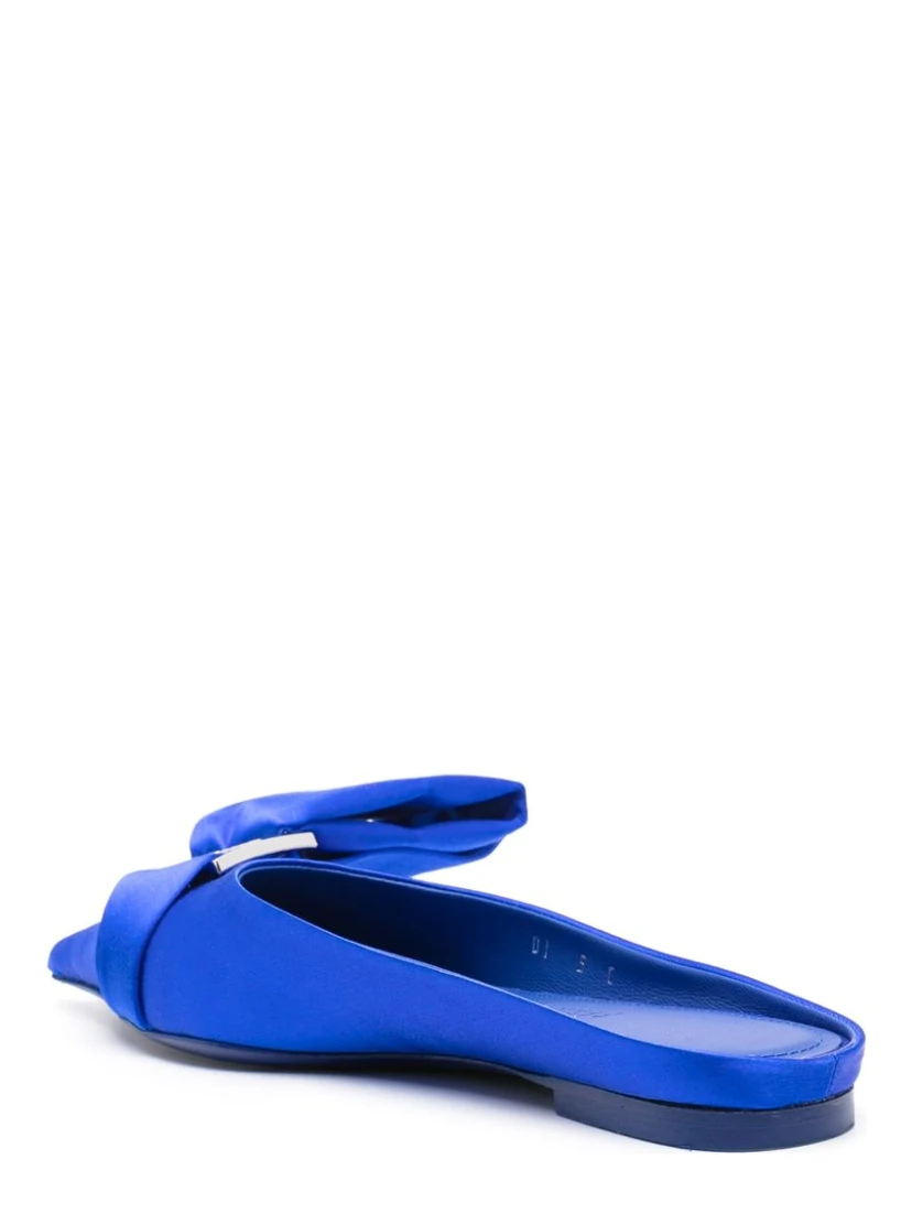 Ferragamo asymmetric-bow satin mules