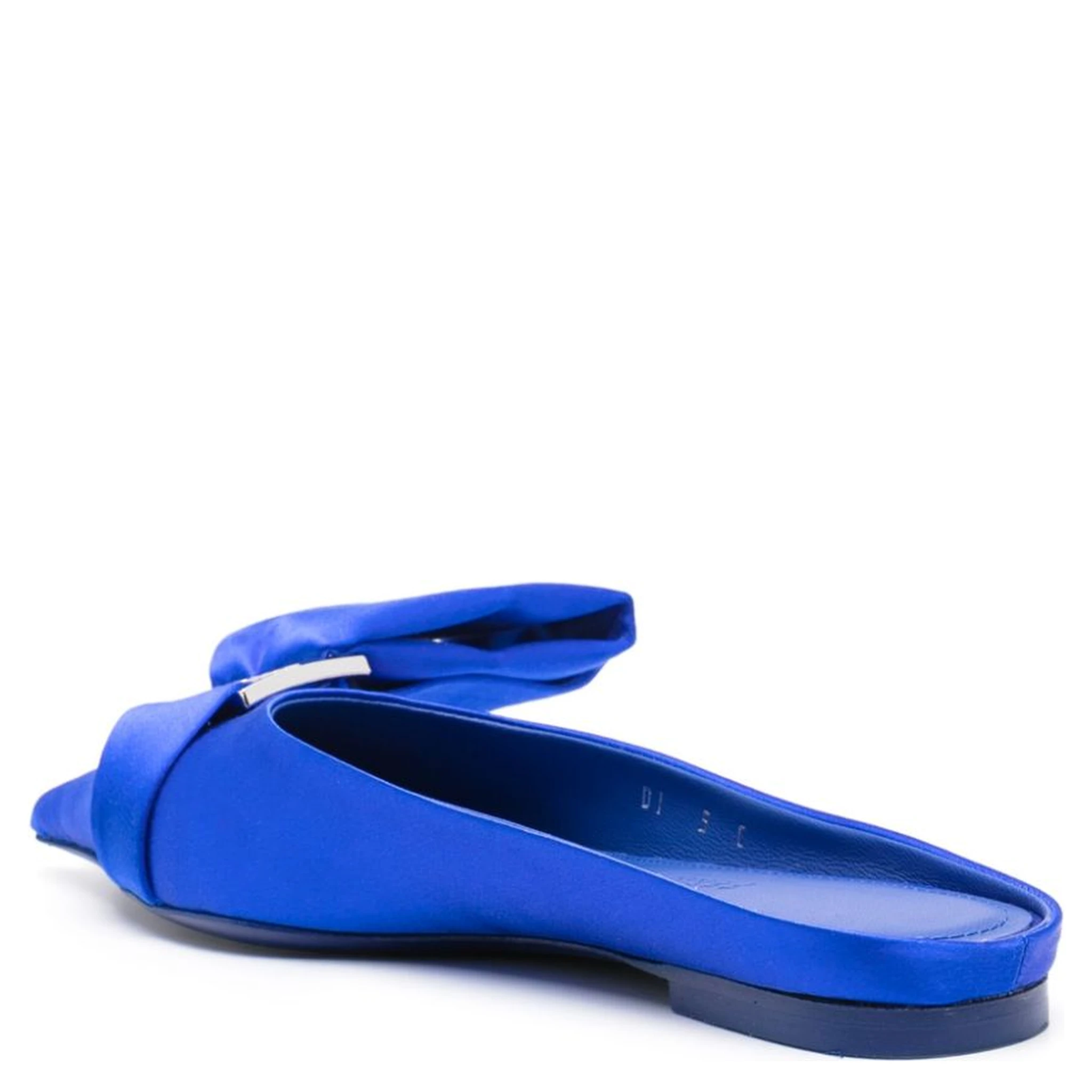 Ferragamo asymmetric-bow satin mules