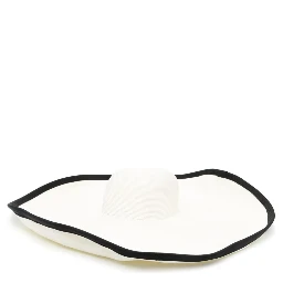 contrast-trim woven sun hat