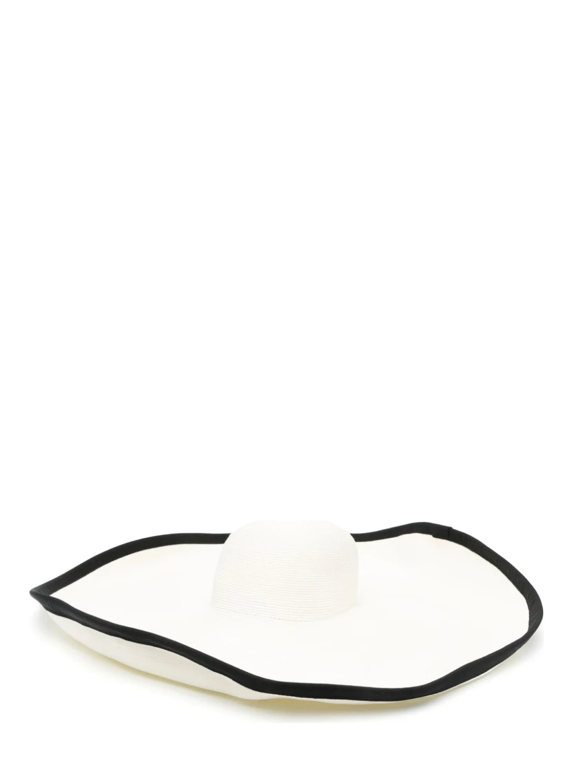 contrast-trim woven sun hat