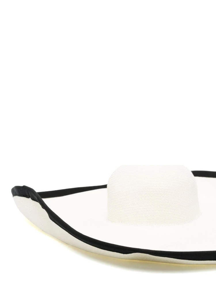 contrast-trim woven sun hat alternative