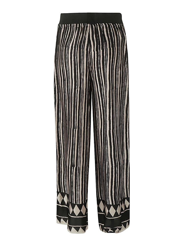 Obidi Striped Silk Trousers In Beige alternative