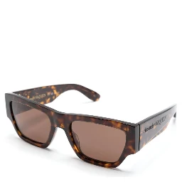 Square-frame Sunglasses In Nude