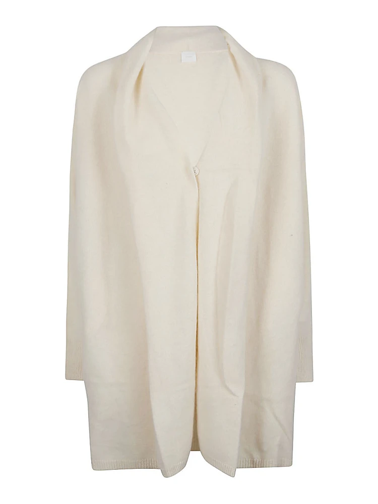 V-neck Wool Cardigan In White