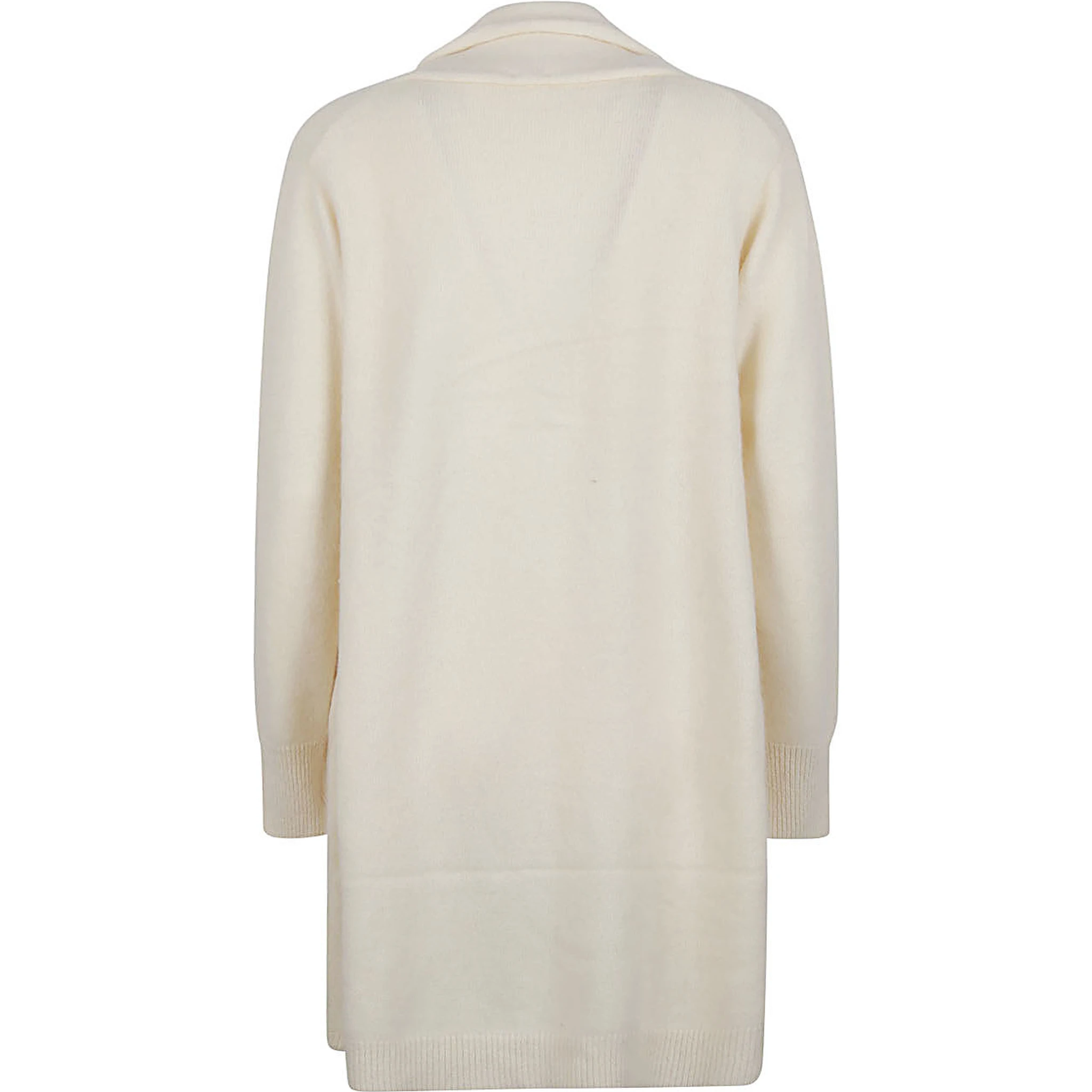 V-neck Wool Cardigan In White