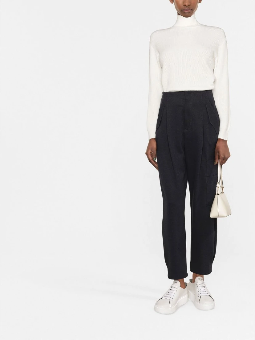 Brunello Cucinelli Women's Cashmere Turtleneck Sweater In White