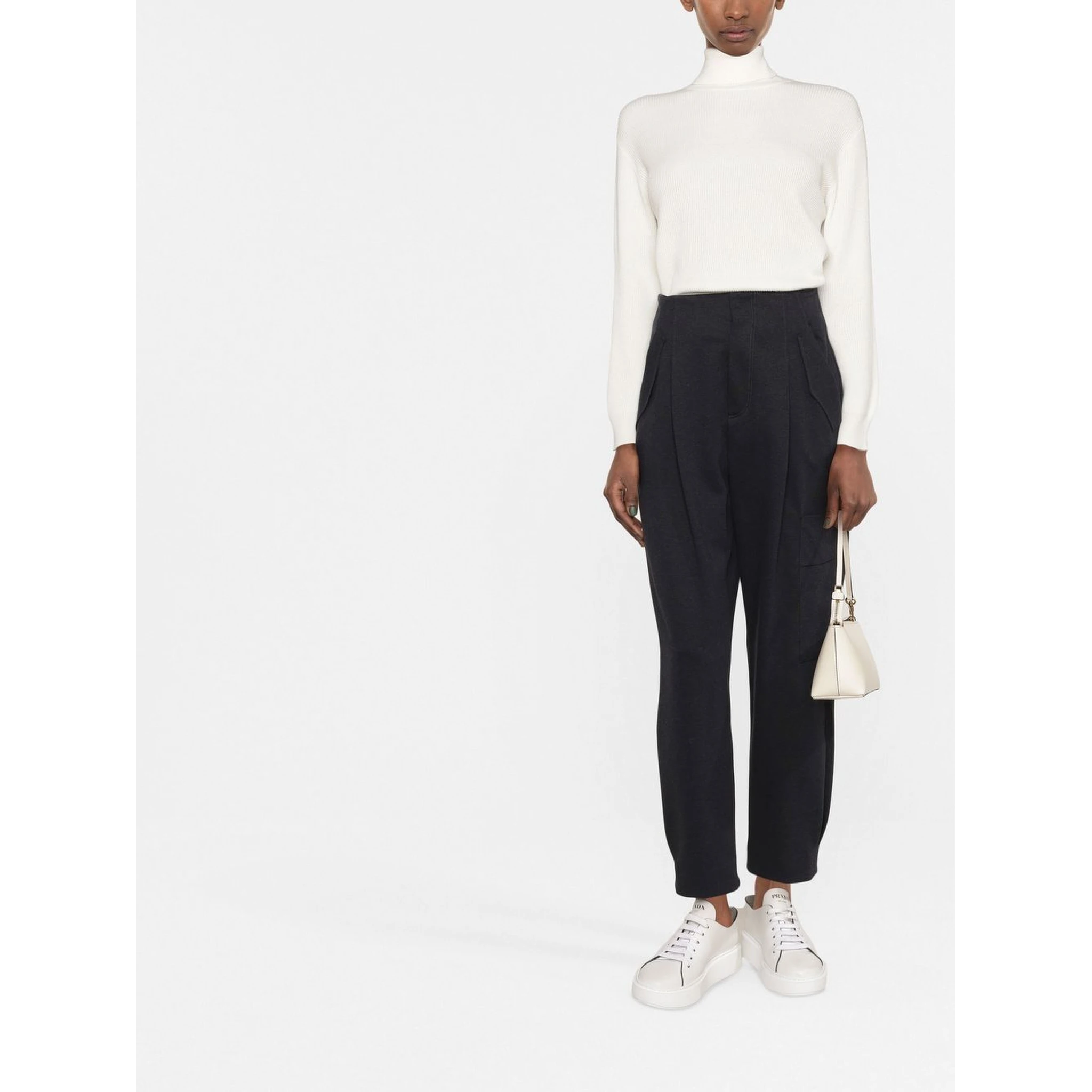 Brunello Cucinelli Women's Cashmere Turtleneck Sweater In White