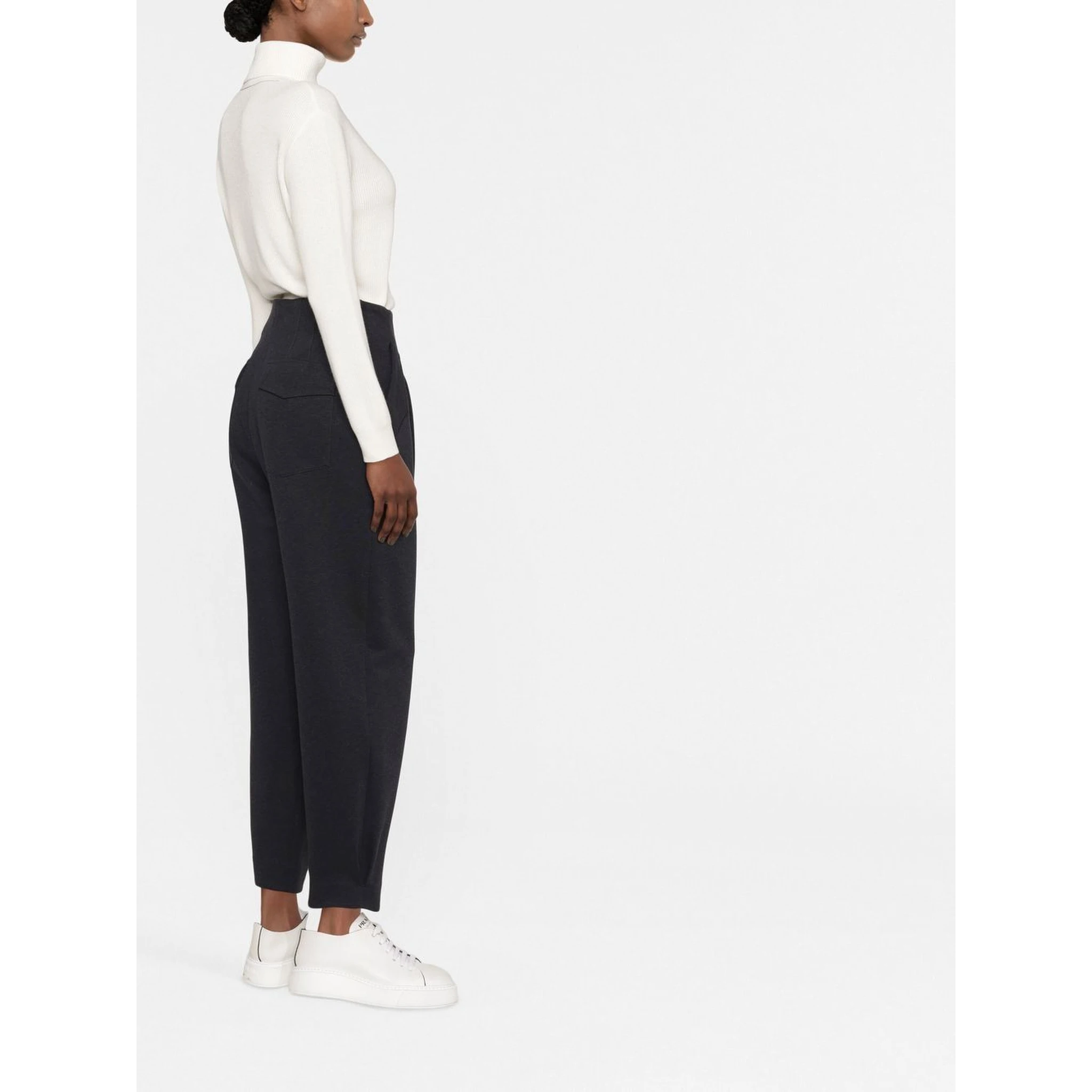 Brunello Cucinelli Women's Cashmere Turtleneck Sweater In White