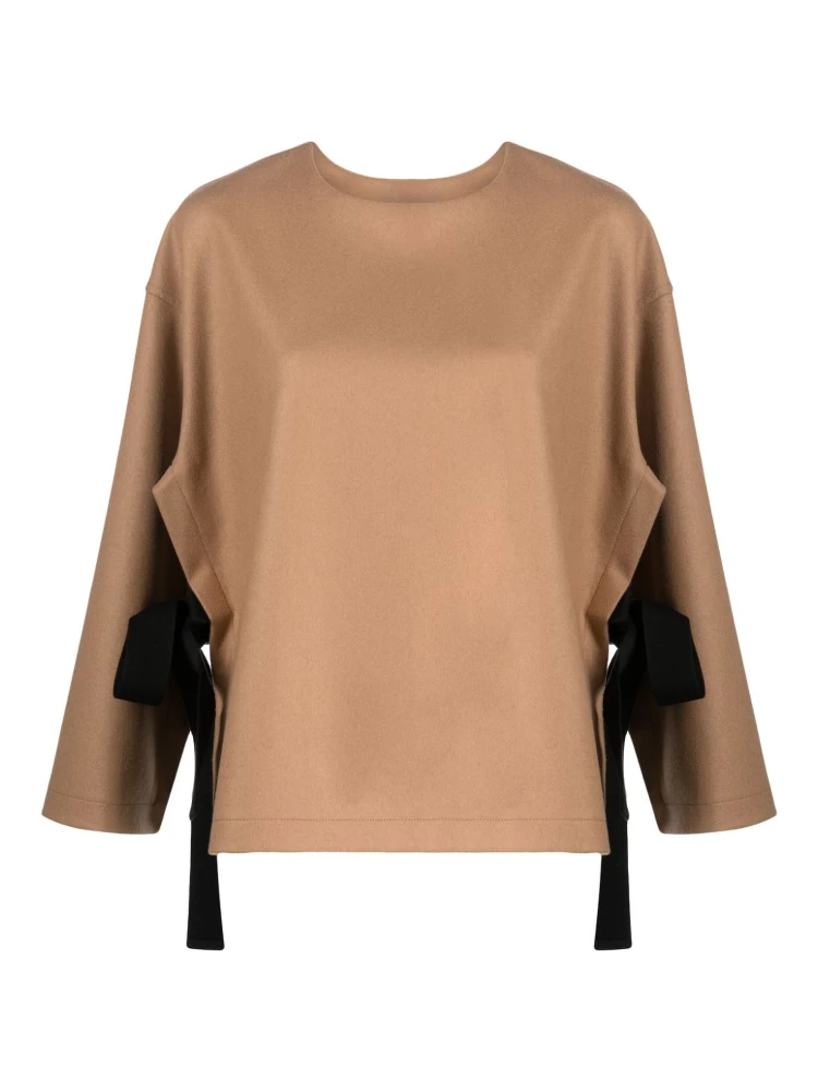 terry-cloth cape blouse