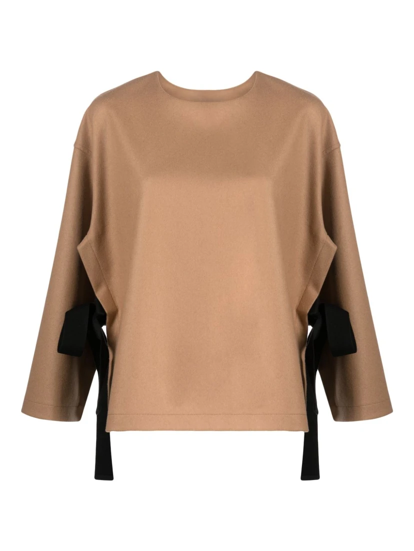 terry-cloth cape blouse