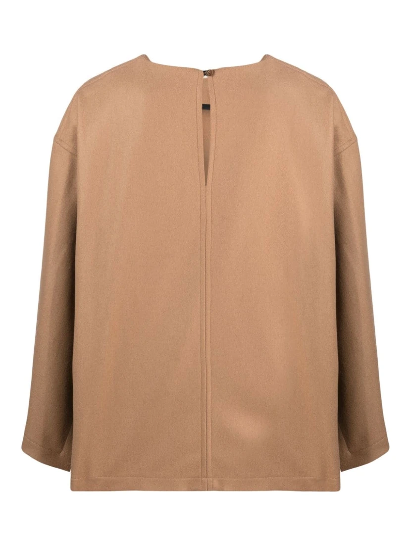 terry-cloth cape blouse