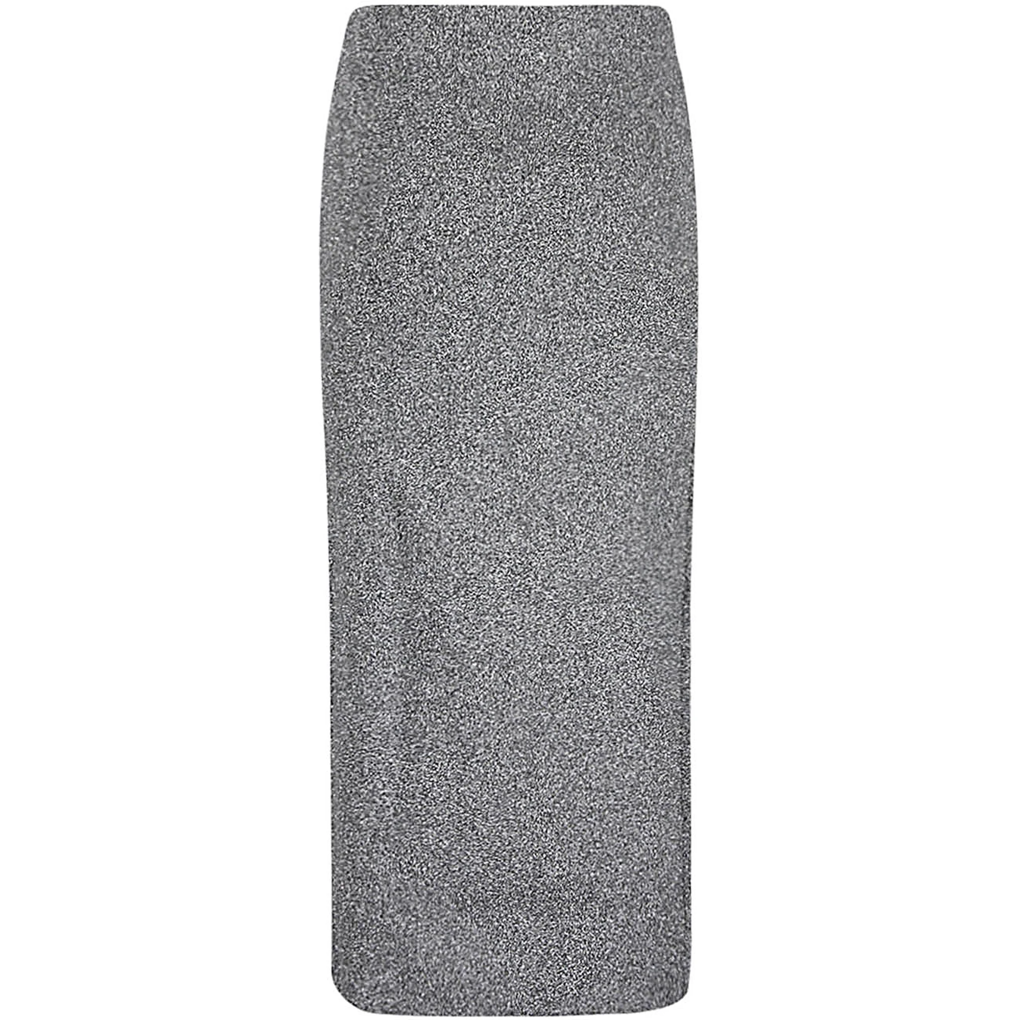 Dark Grey Viscose Midi Skirt