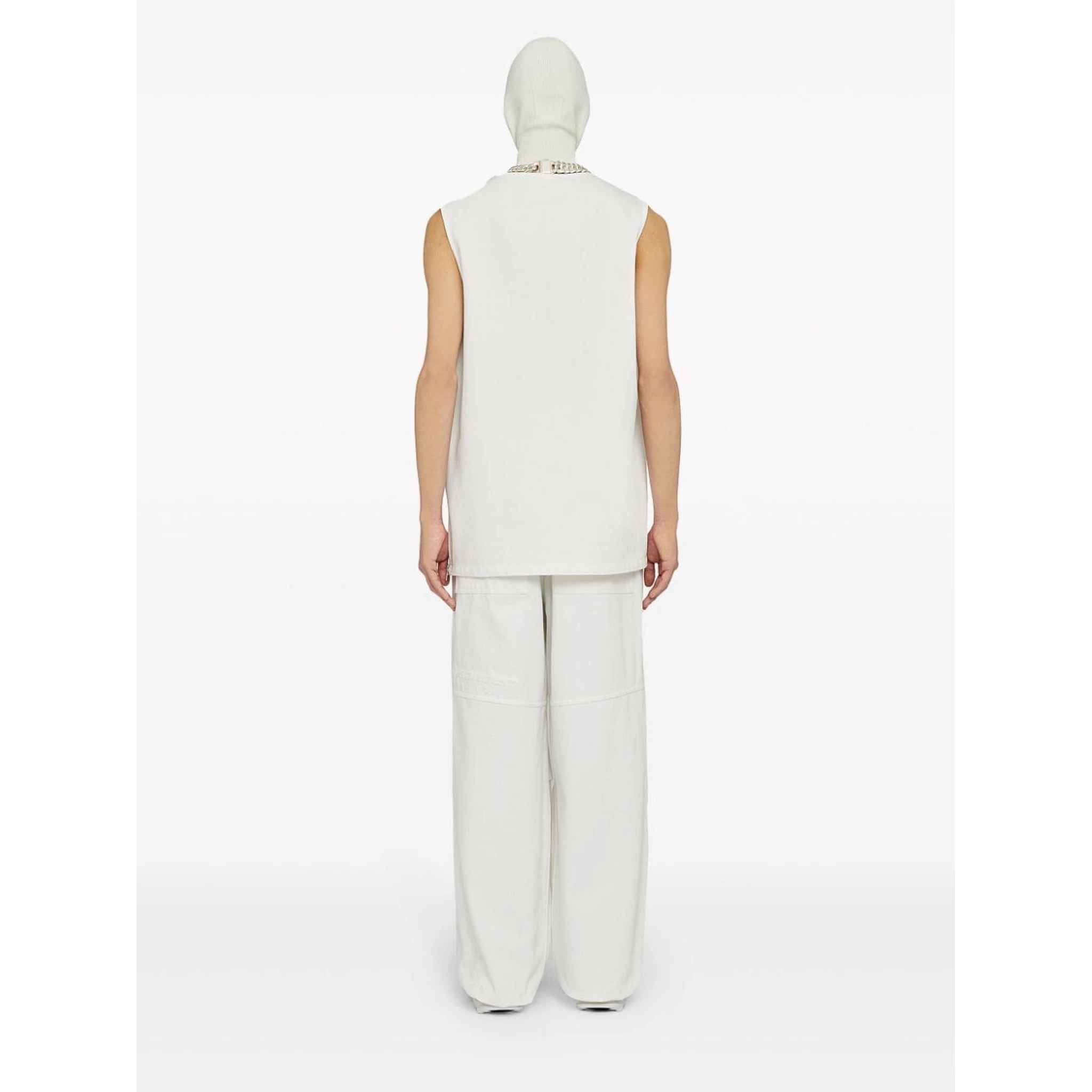 tapered cotton trousers