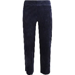 Corduroy Cropped Trousers In Blue