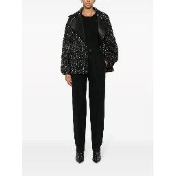 Belted High-waisted Tailored Wool Trousers In Black