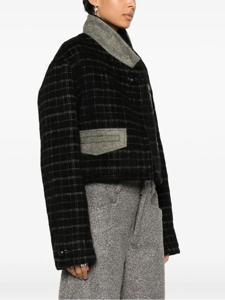 Checked Cropped Jacket alternative