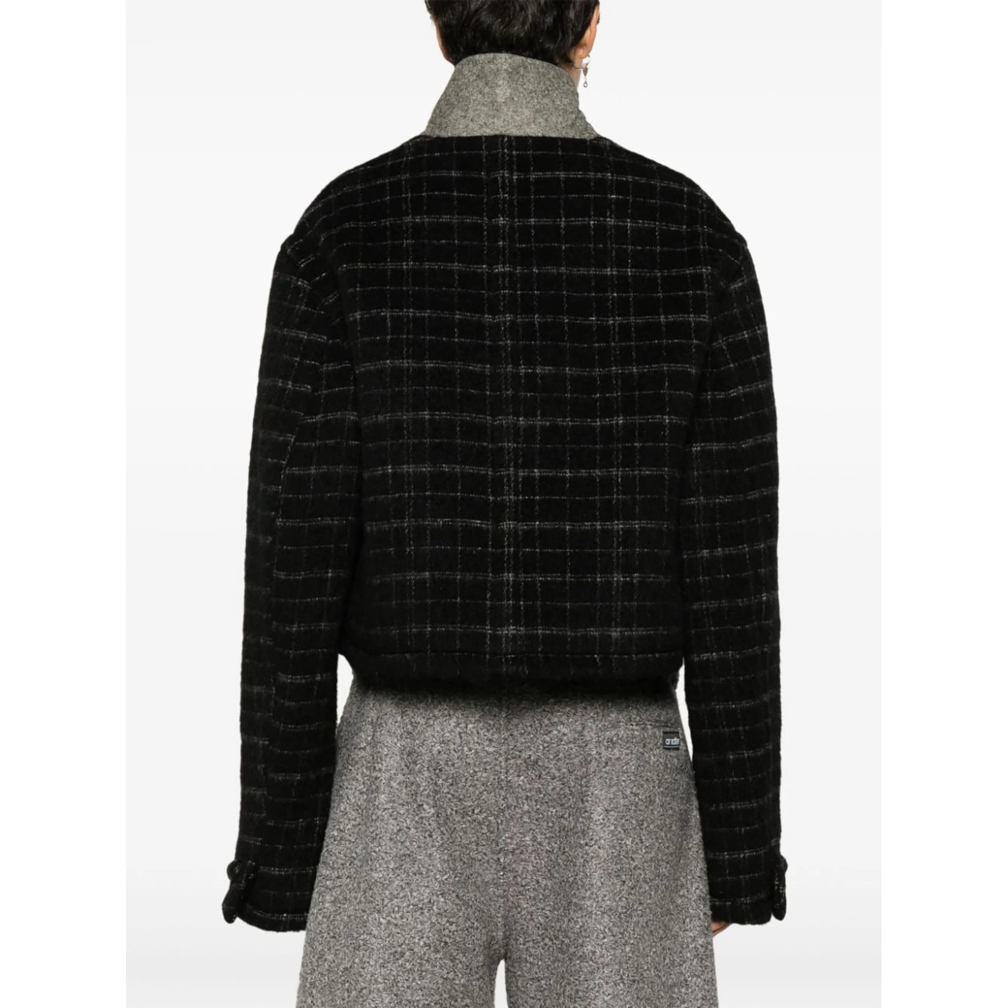 Checked Cropped Jacket