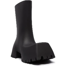 Trooper Rubber Ankle Boots In Black