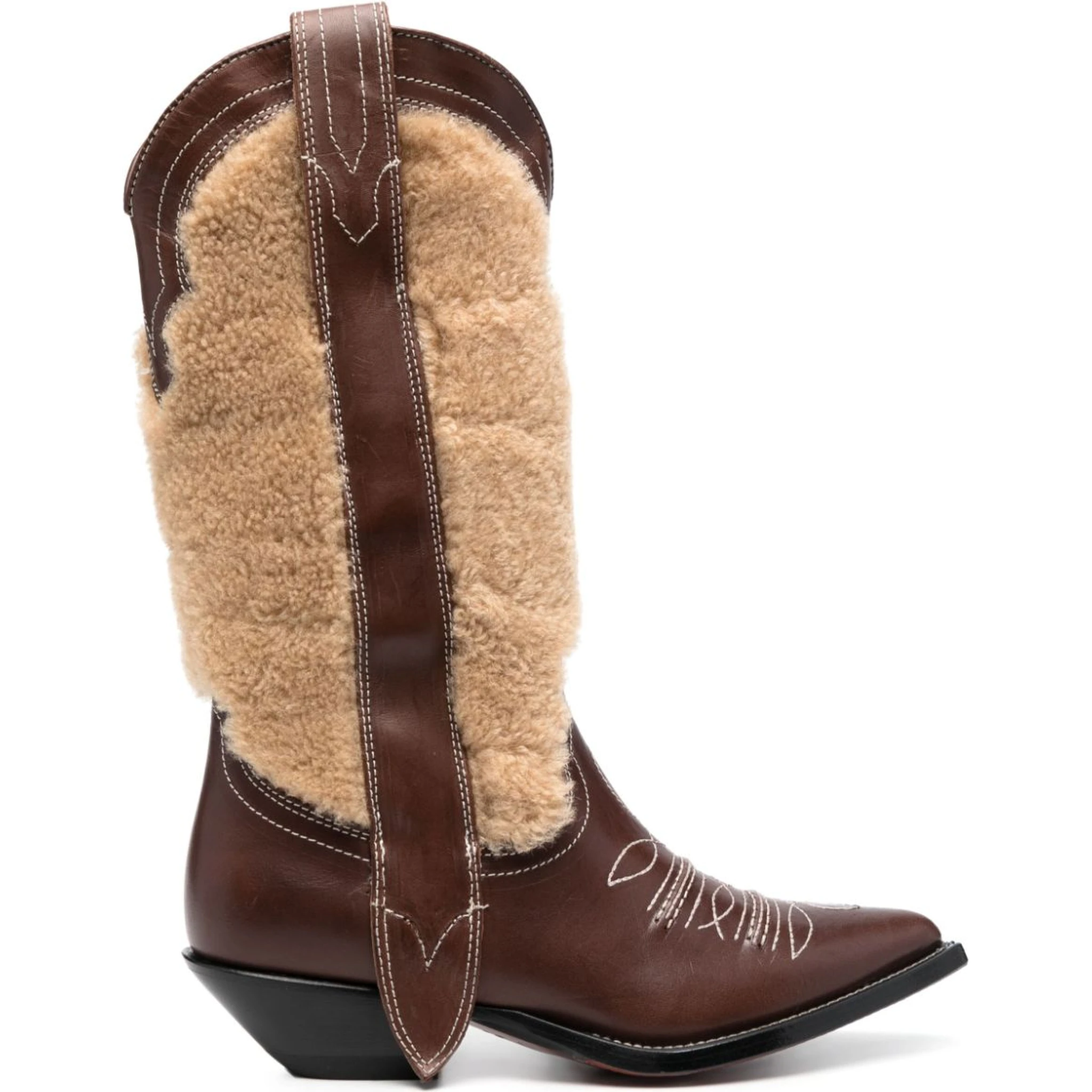 Texan Boots With Embroidered Appliqué Detail In Brown