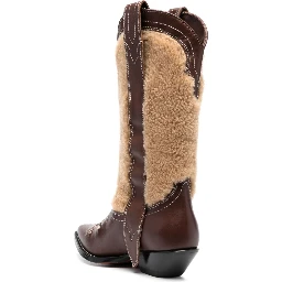 Texan Boots With Embroidered Appliqué Detail In Brown