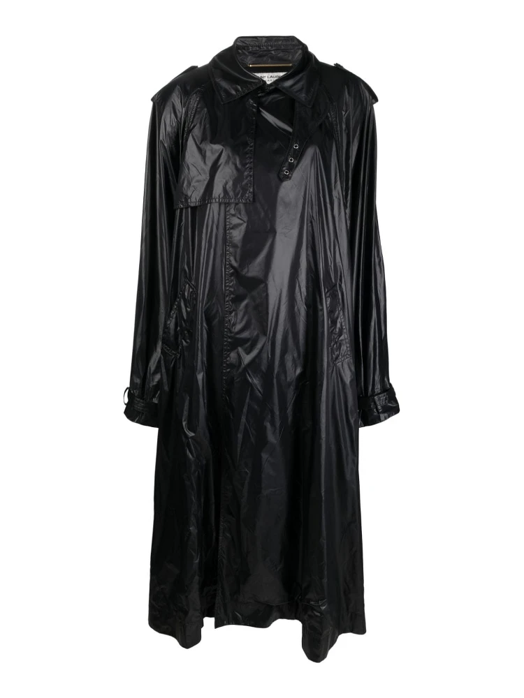 Long-sleeved Padded Coat In Black