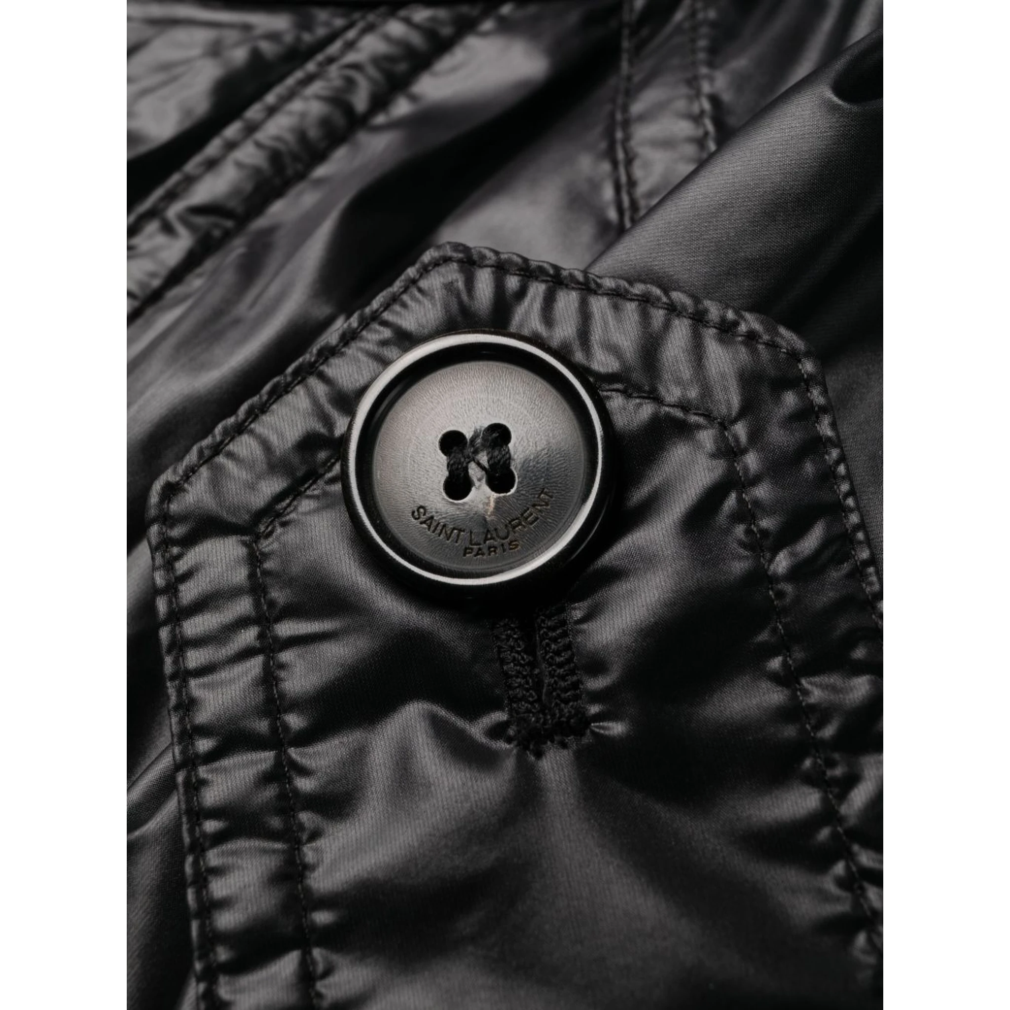 Long-sleeved Padded Coat In Black