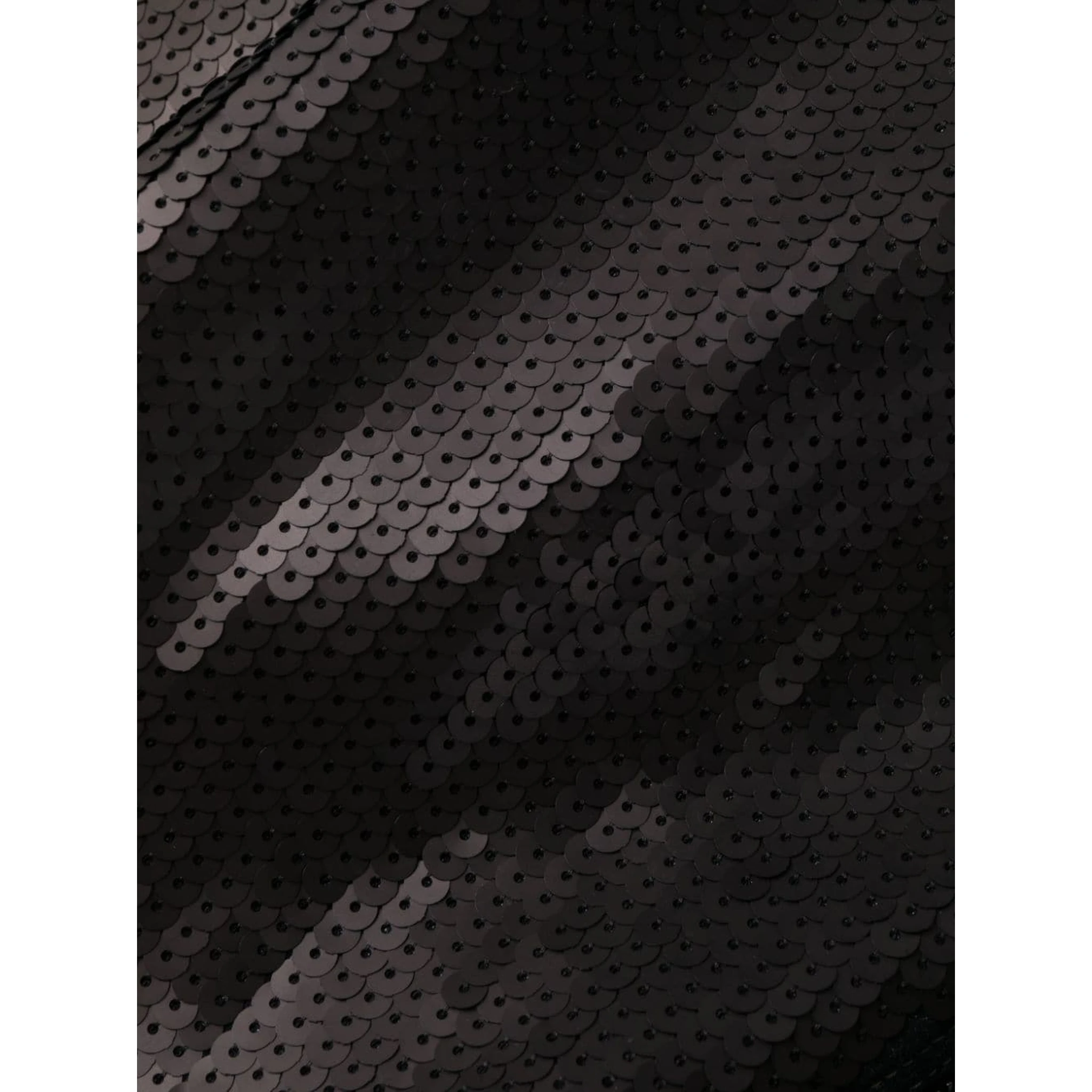 Asymmetric-neck Sequinned Maxi Dress In Black