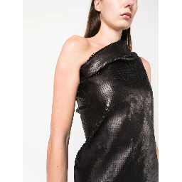 Asymmetric-neck Sequinned Maxi Dress In Black