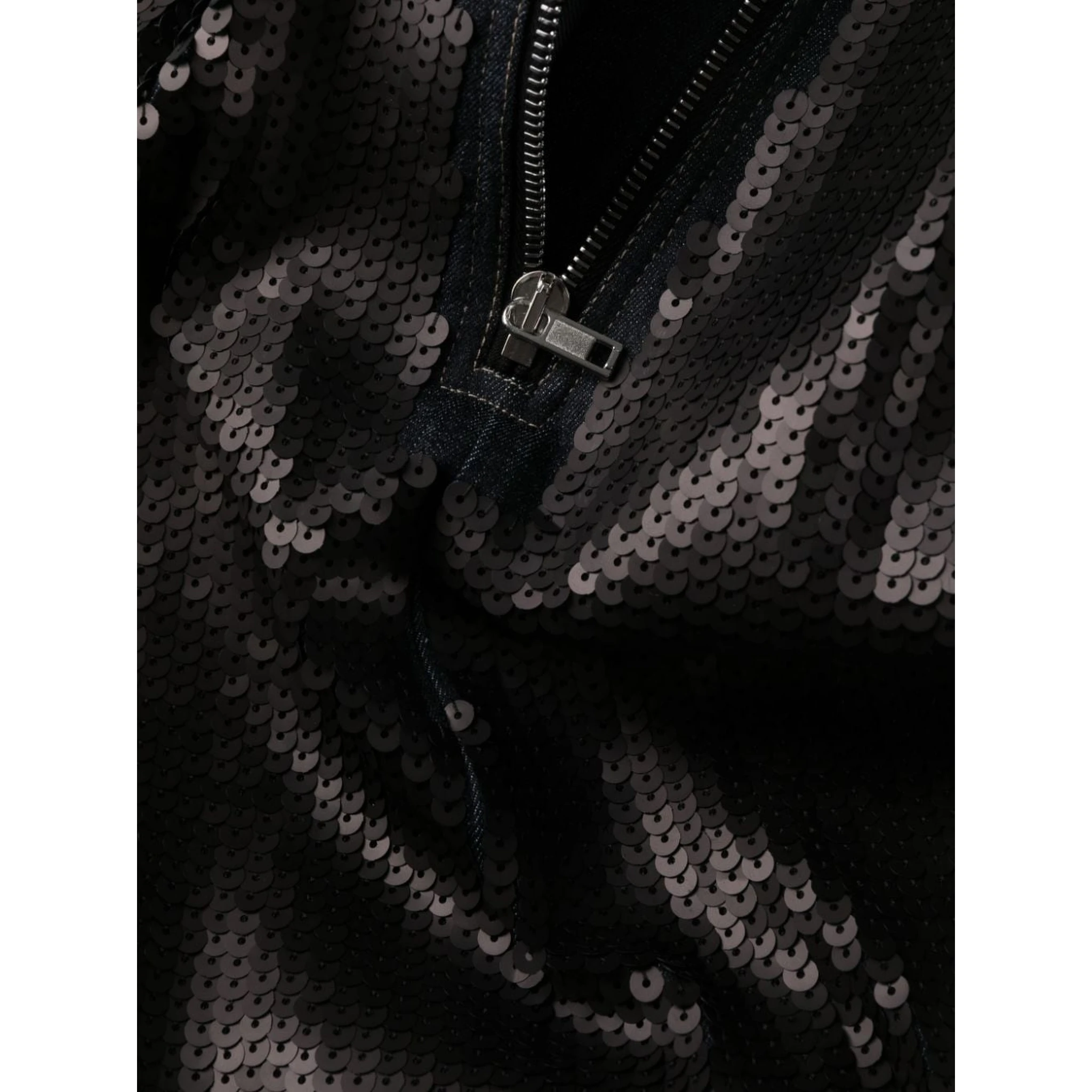 Asymmetric-neck Sequinned Maxi Dress In Black