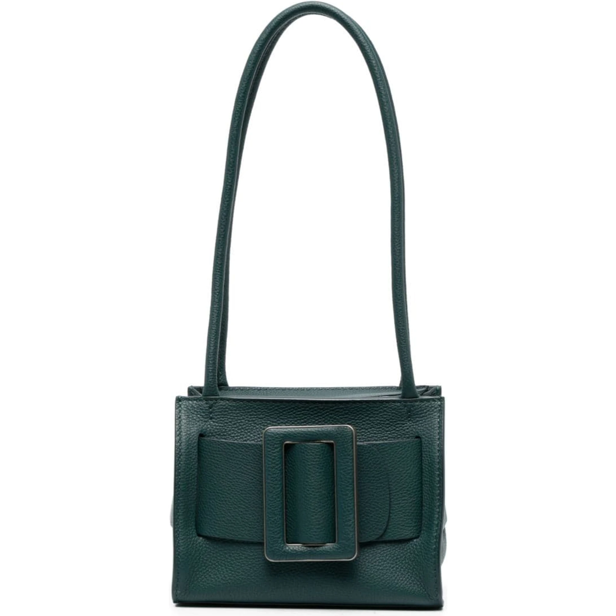 Soft Leather Tote Bag With Buckle Detail In Blue
