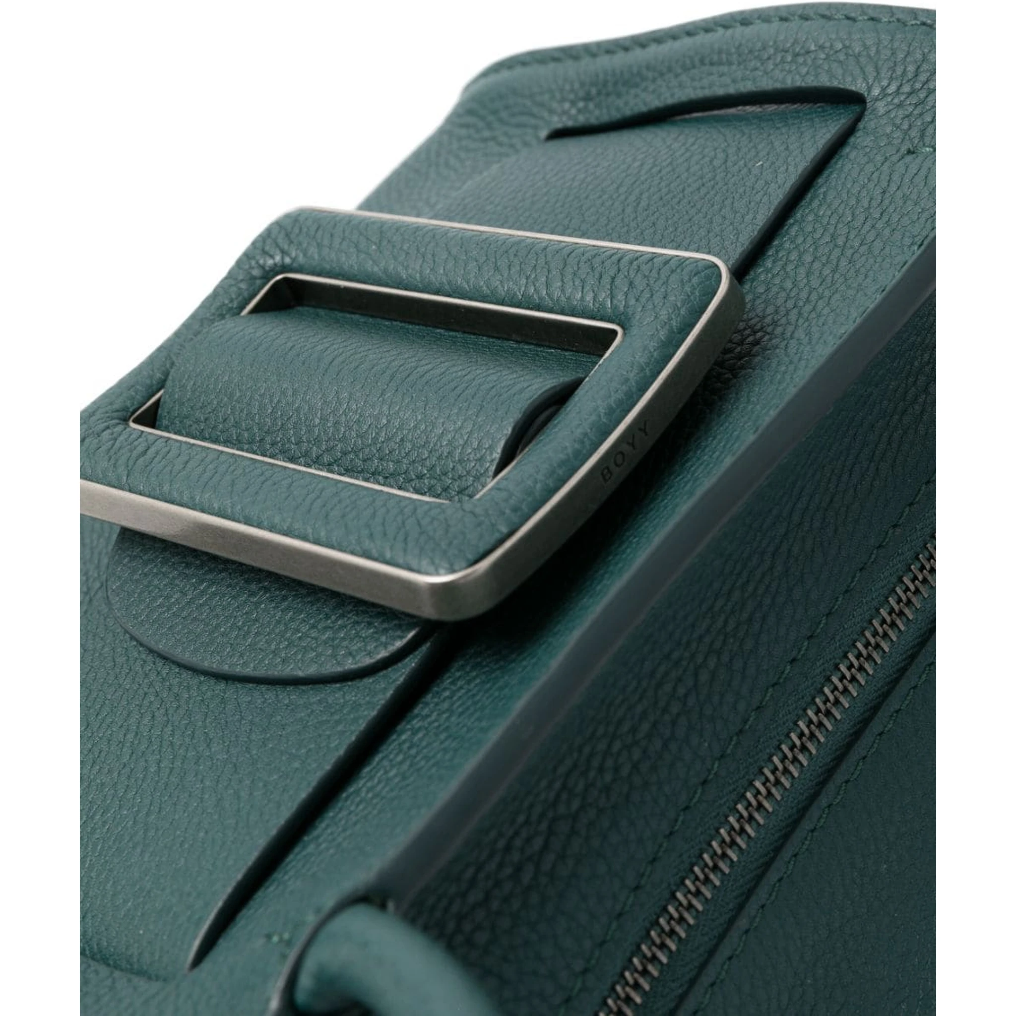 Soft Leather Tote Bag With Buckle Detail In Blue