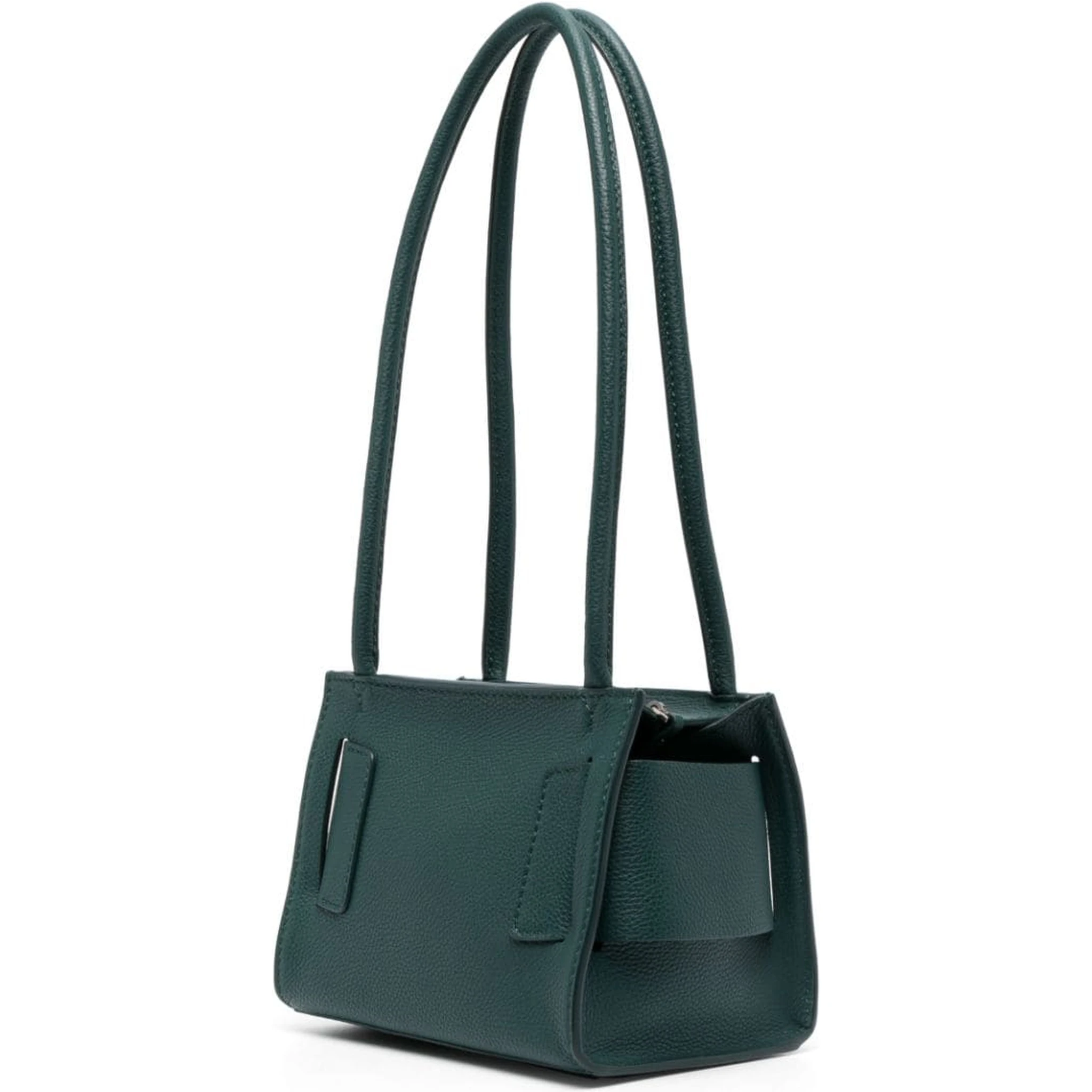 Soft Leather Tote Bag With Buckle Detail In Blue