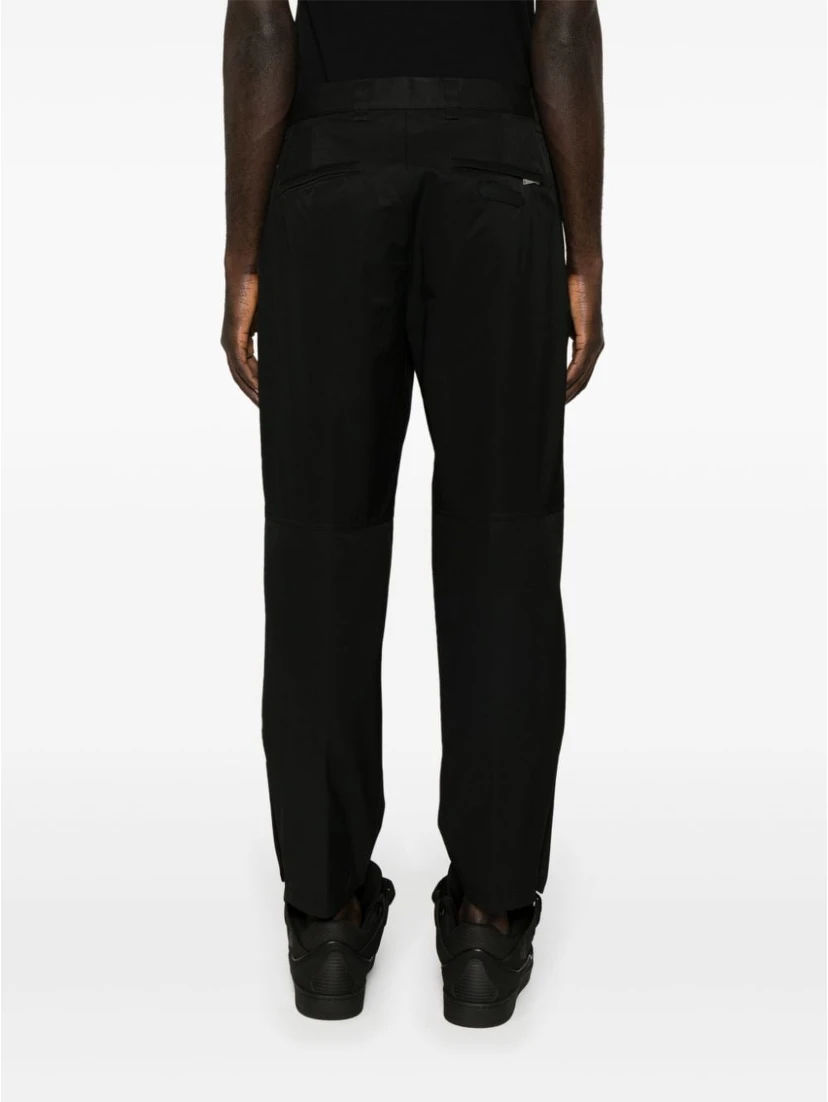 tapered-cut biker trousers